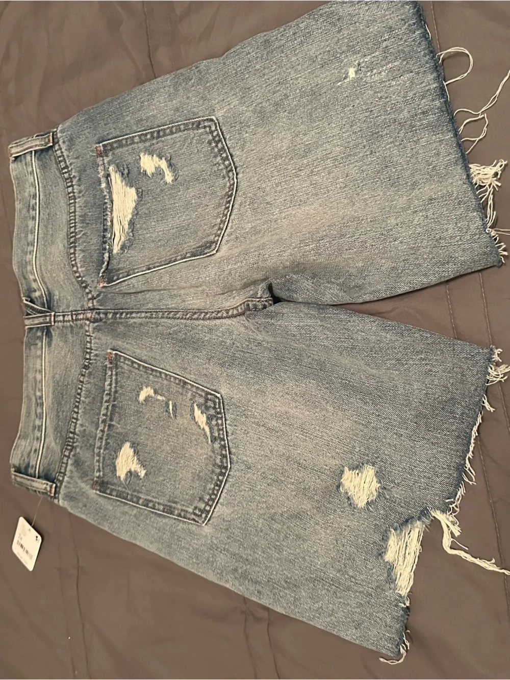 We The Free Free People Distressed High Rise Cutoff Jorts Size 28 NWT